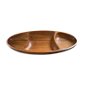 Compartmentalized wooden serving dish