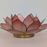 Mother-of-pearl flower candle holders