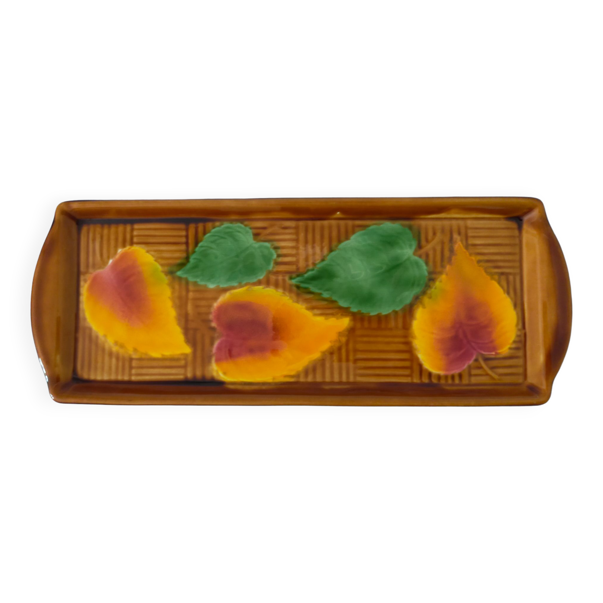 Cake dish ceramic majolica Sarreguemines France