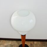 Modern table lamp, 1970s, metal, wood and glass, E27