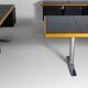 Warren Platner Large Leather Desk by Knoll International, 1973