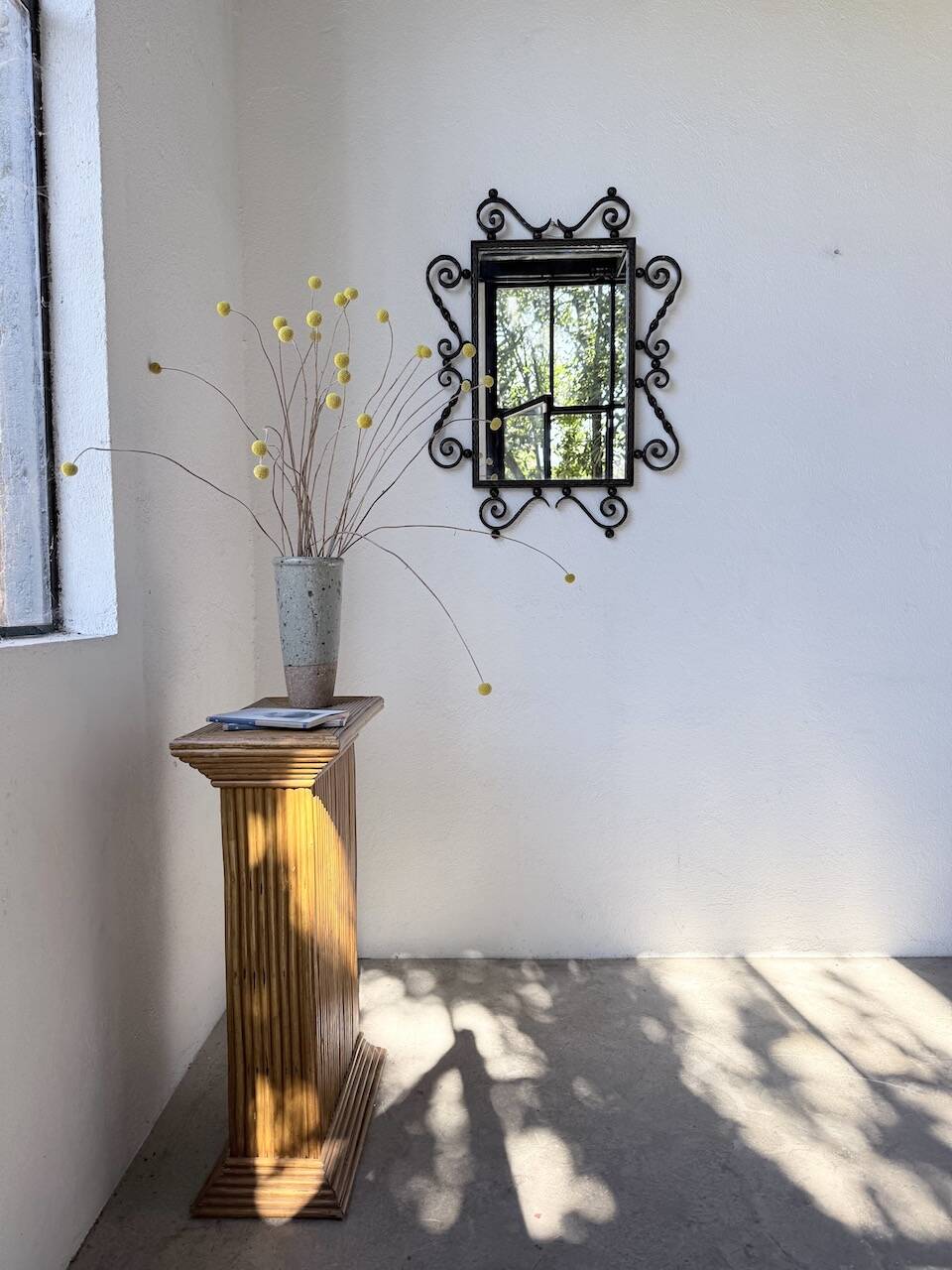 Brutalist wrought iron mirror 1940