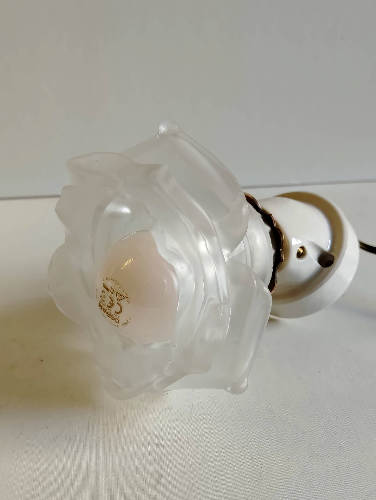 Art Deco wall lights in porcelain and glass paste - 1930s/40s
