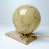 Vintage Art Deco Table Lamp, 40 years, Bakelite Melamine Opaline Marble