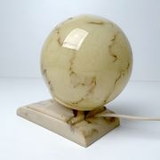 Vintage Art Deco Table Lamp, 40 years, Bakelite Melamine Opaline Marble