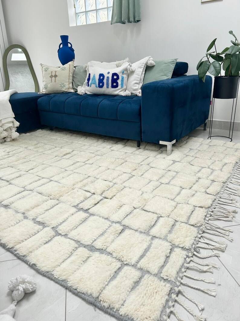 Tapis bérbere fait main traditionnelle 250cmx200cm