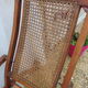 Chaise longue cannage
