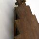 Diamond-shaped wood and brass tray