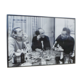 Photo under glass Georges Brassens Jacques Brel Ferré Jean Pierre Leloir