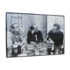 Photo under glass Georges Brassens Jacques Brel Ferré Jean Pierre Leloir