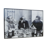 Photo under glass Georges Brassens Jacques Brel Ferré Jean Pierre Leloir