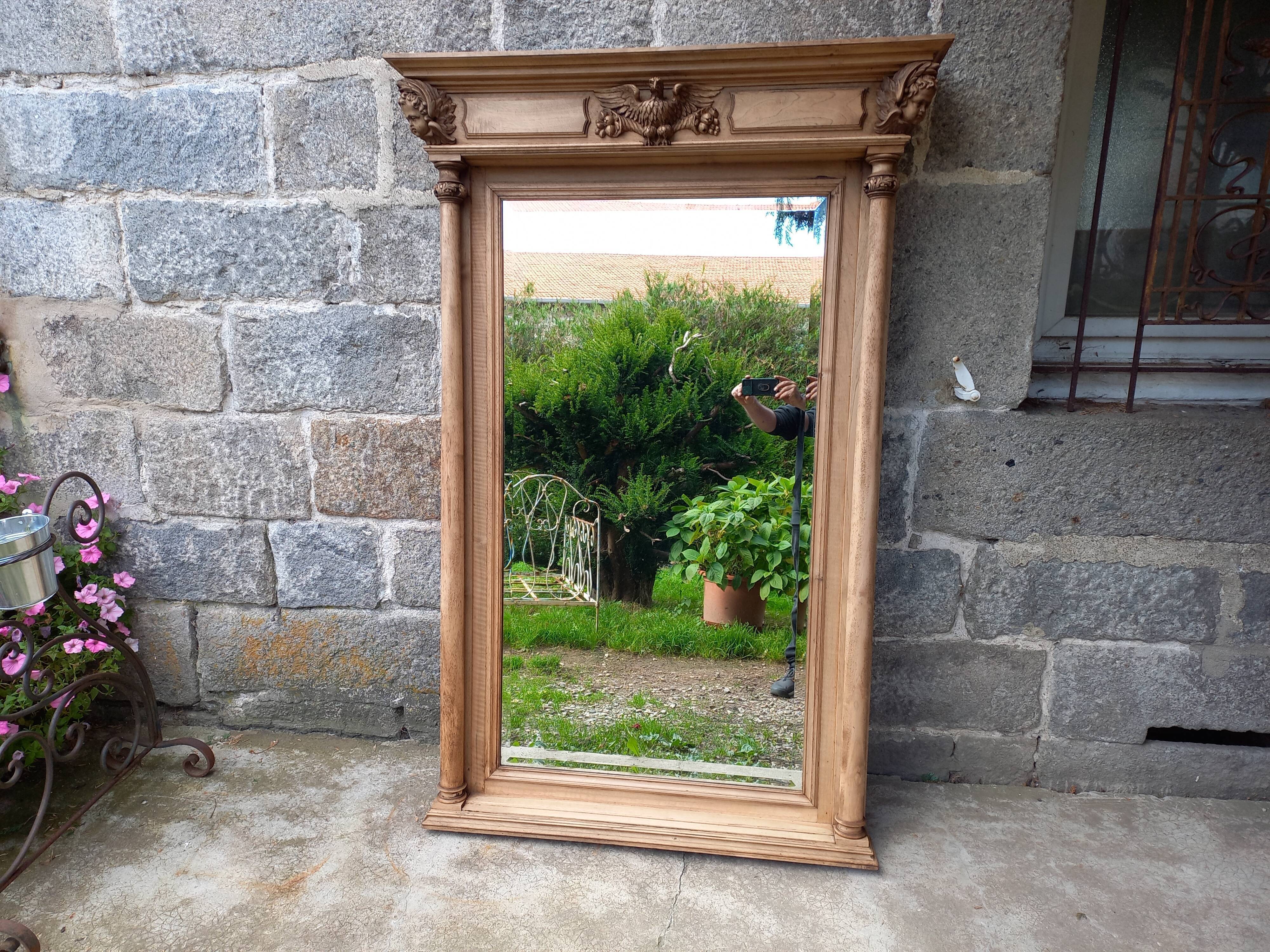 Carved wooden mirror, 168x112 cm