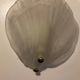 Art Deco wall lamp in the shape of a shell with frosted glass, 1960.