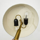 Lampe de bureau en laiton italienne vintage des années 1950 attribuée à Stilnovo