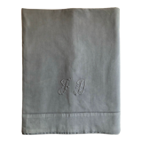 Old linen and cotton sheet dyed gray