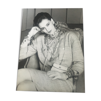 Photographie vintage Chanel 1986, Inès de la Fressange