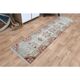Vintage Beige Pink Turkish Handmade Oushak Wool Runner Rug  73x278
