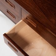 Midcentury Danish low chest of 2x2 drawers in rosewood by Hundevad 1960s