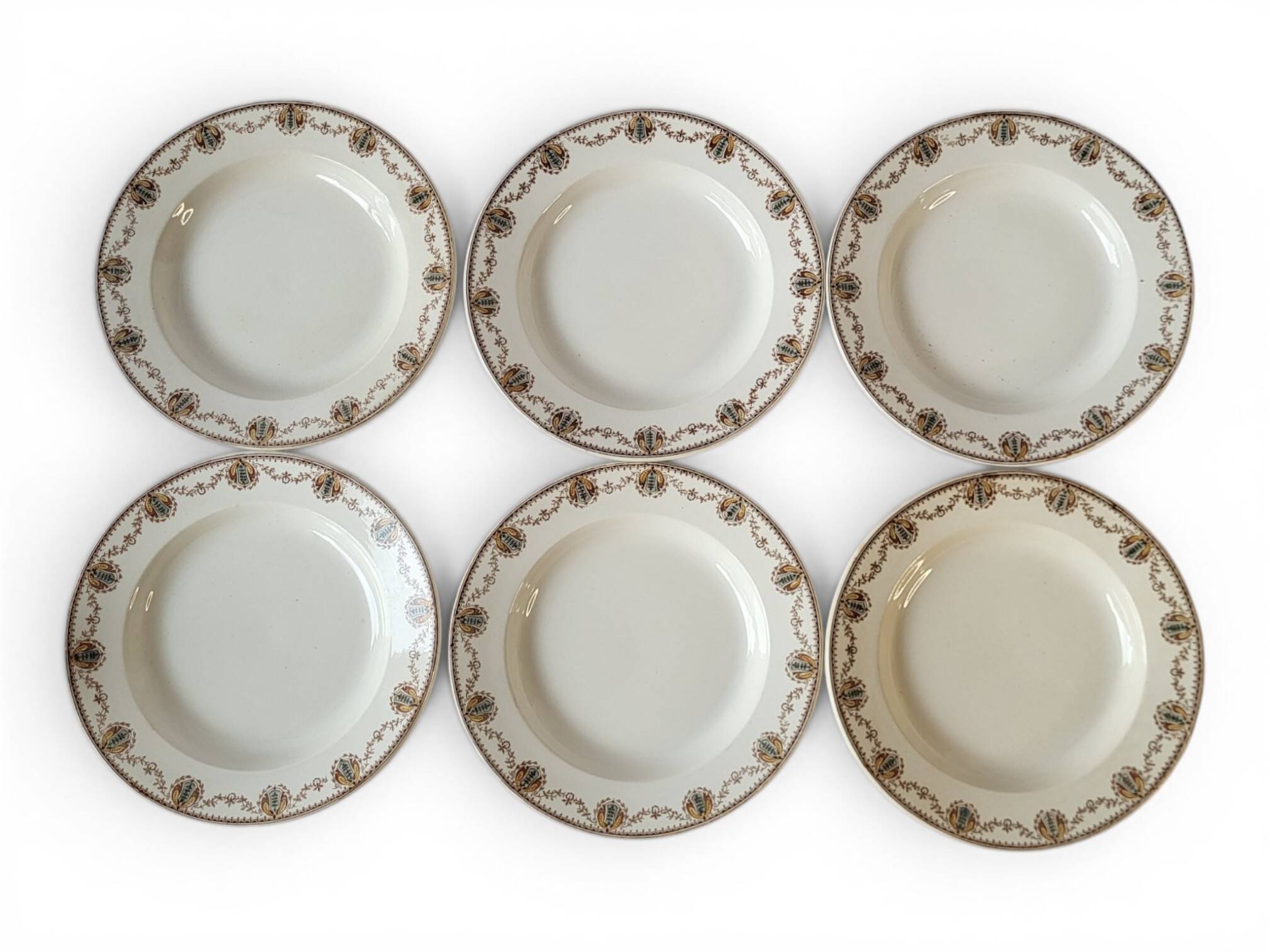 6 deep plates Léon Graves Clairefontaine