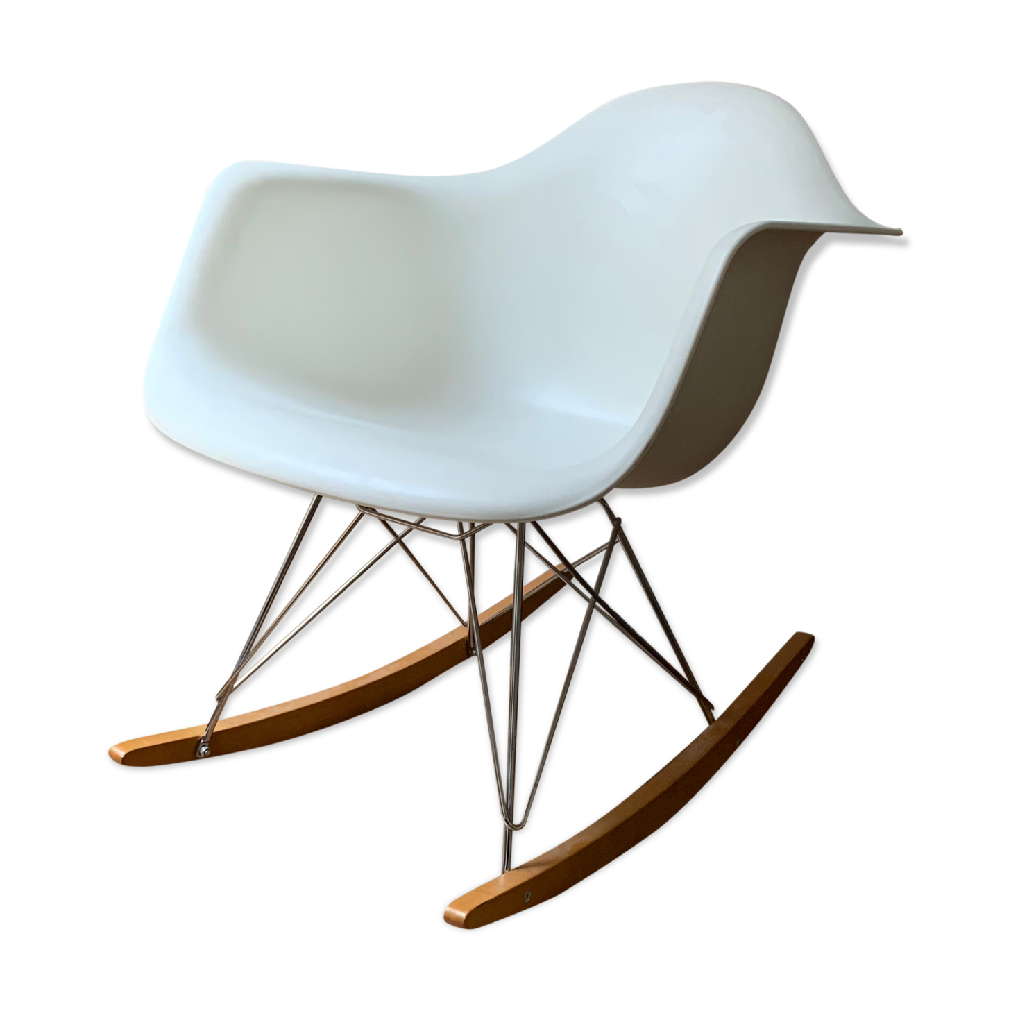 Rocking-chair Charles and Ray Eames white hull