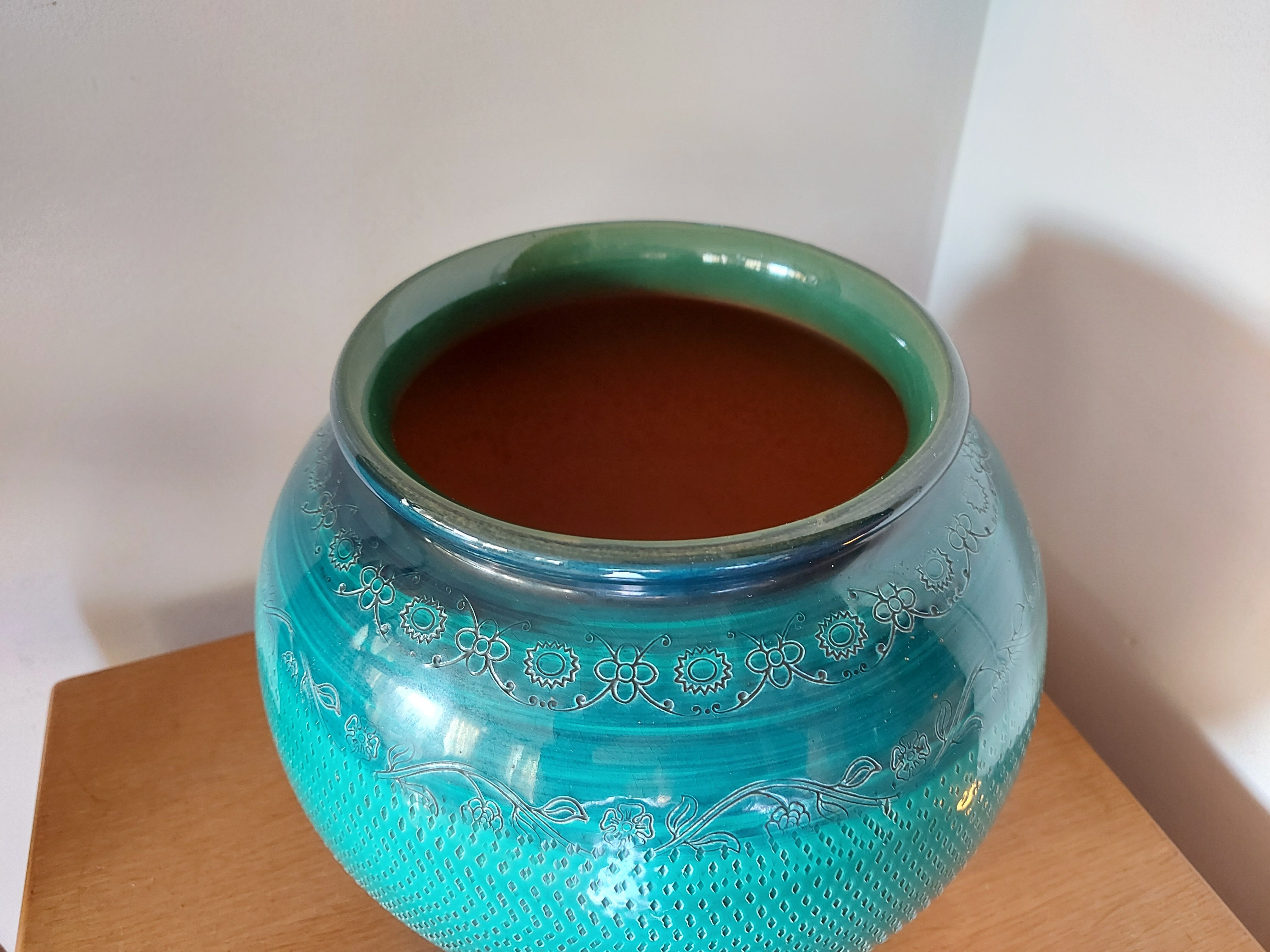 Vase Aldo Londi Bitossi , green color