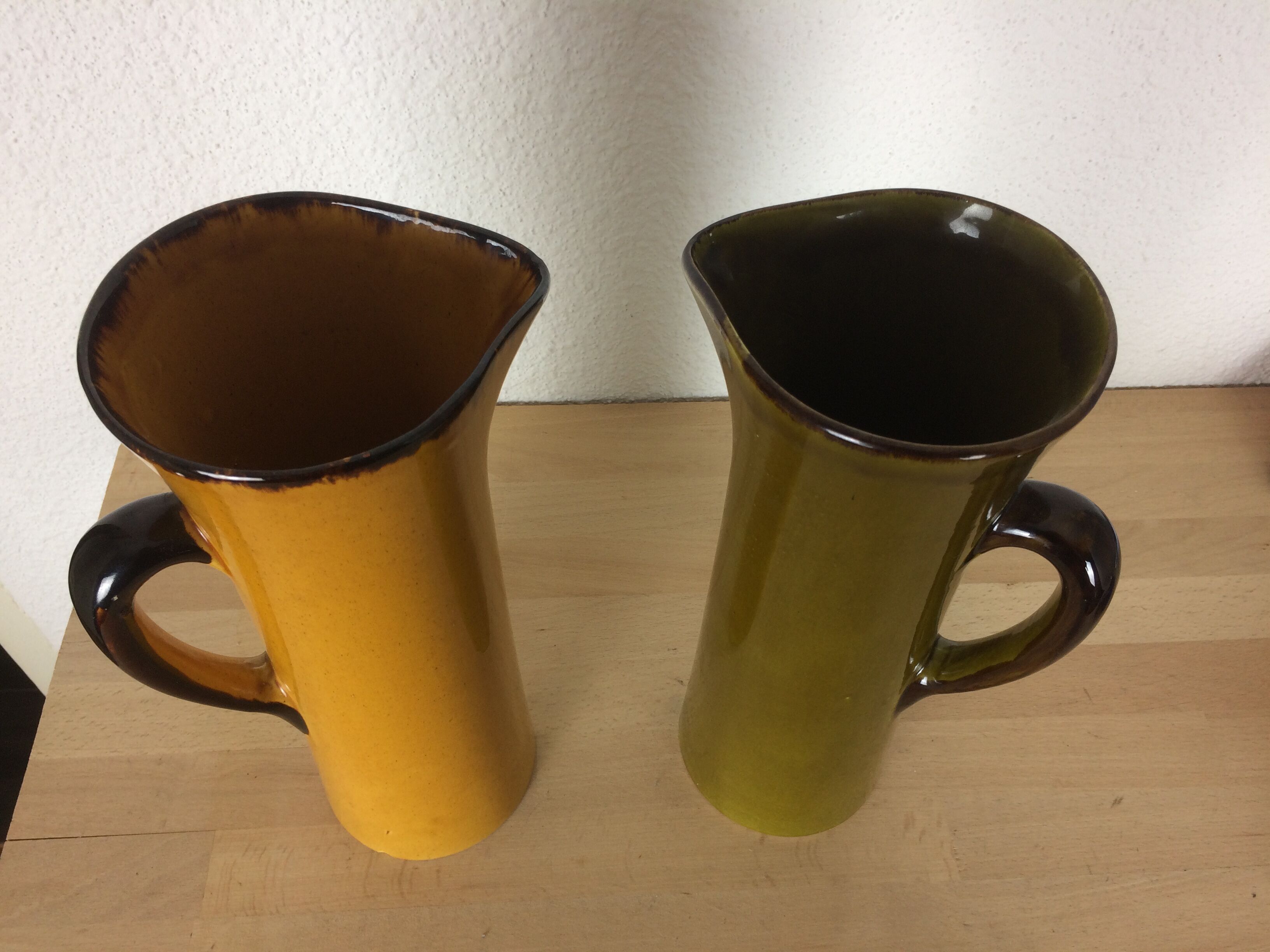 Pair of vases or pitcher Gladys by Claude Paci, Vallauris