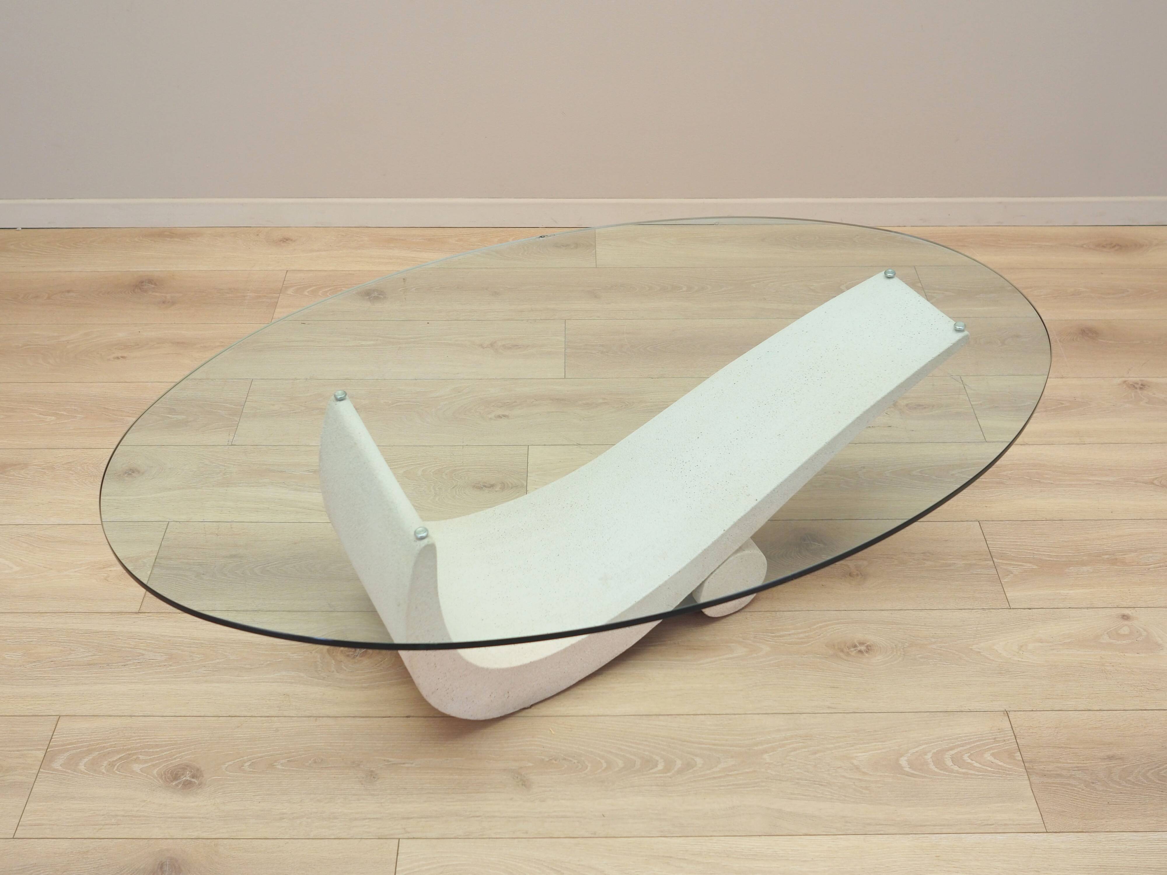 Glass coffee table, Italian design, 1970s, production: Italy