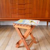 Small folding wooden stool, 1970