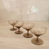 Verres à champagne style Daum
