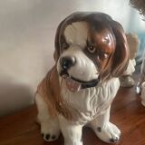 Large ceramic St Bernard dog