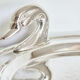 Serving dish for foie gras in silver-plated metal.