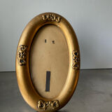 Cadre ovale en bois doré antique art nouveau