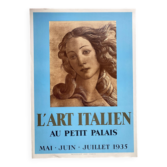 Original exhibition poster "Italian Art at the Petit Palais" Botticelli 52x73cm 1935