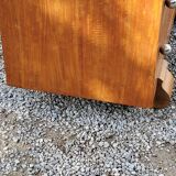 Art deco dressing table in golden blond mahogany from the 30s