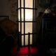 Japanese lamp Tarogo 80s wood and paper Kozo