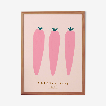 Affiche imprimée en qualité giclée avec illustration des carottes