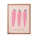 Poster printed in giclee quality with illustration of carrots