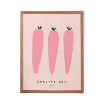 Affiche imprimée en qualité giclée avec illustration des carottes