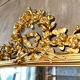 Miroir ancien à fronton doré Louis XVI
