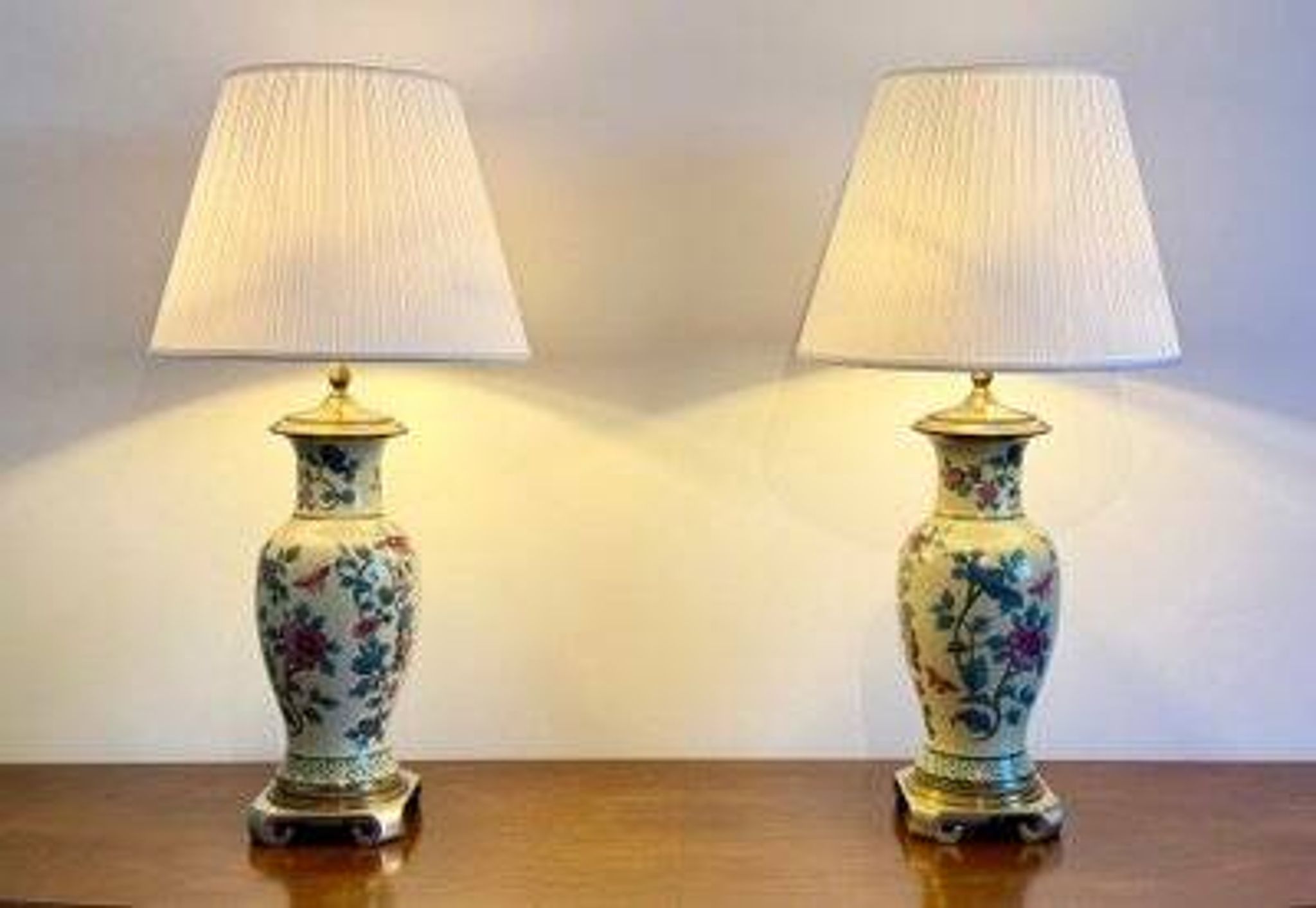 Pair of salon lamps from the George V Hotel Paris Maison Chapman USA