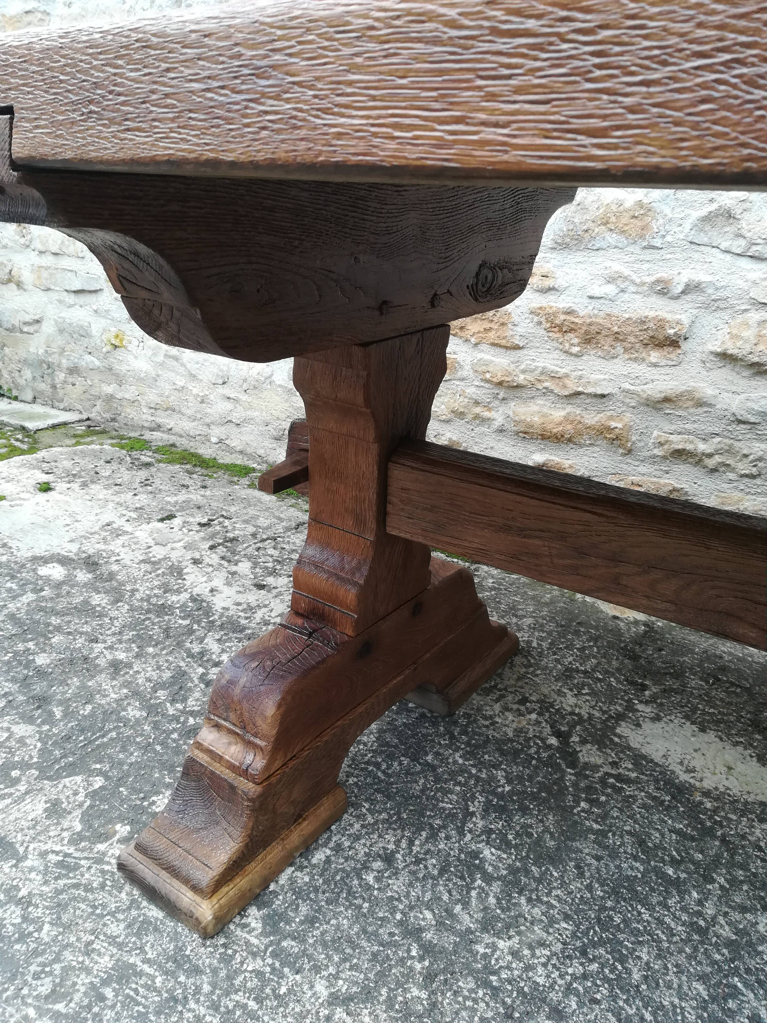 Solid oak farmhouse table