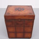 Leather embossed box, France, 1880
