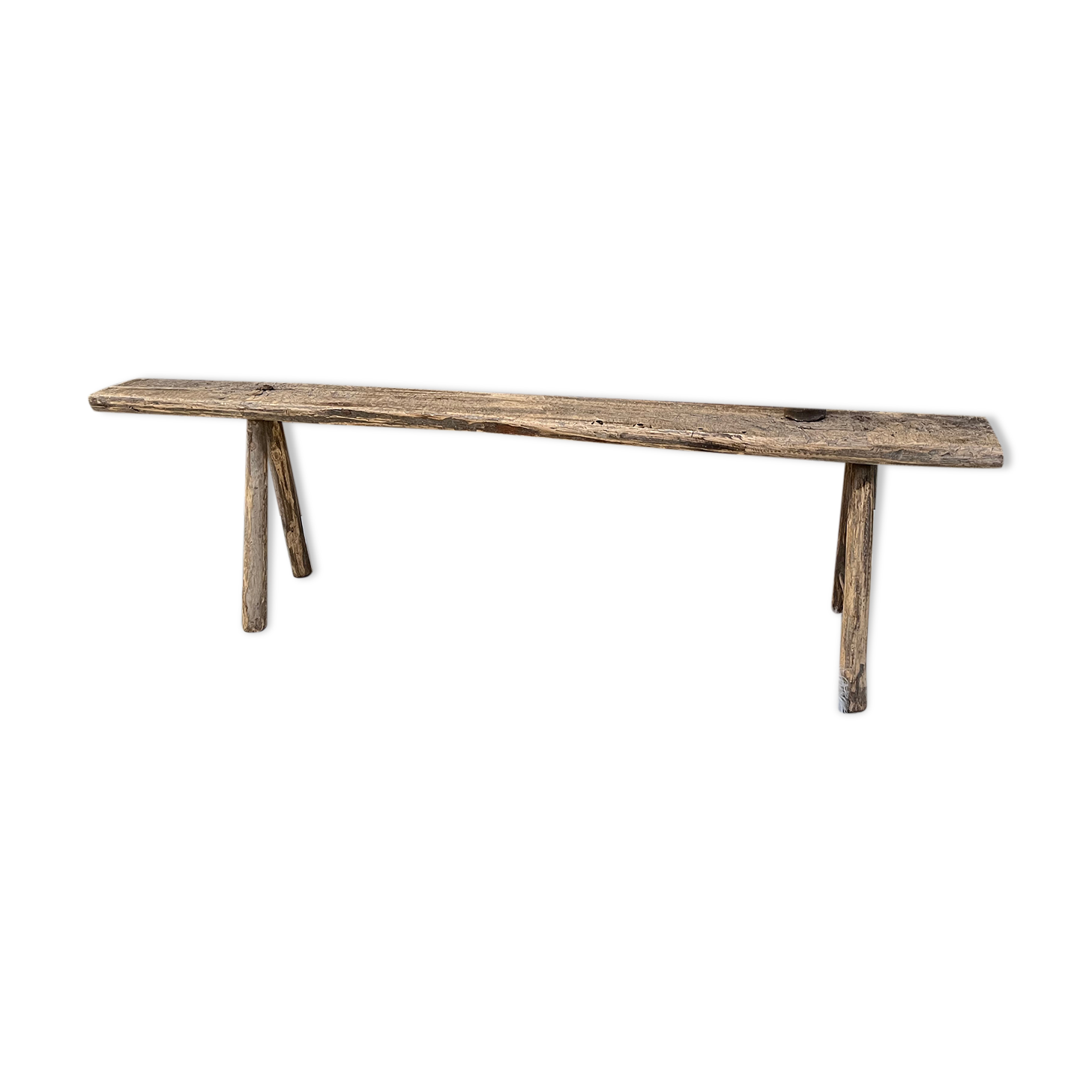 Raw wood bench