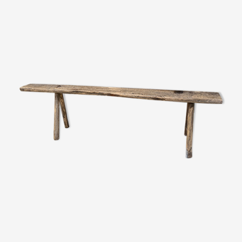 Raw wood bench