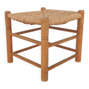 Tabouret vintage en rotin