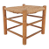 Vintage rattan and wooden stool, France, 1960's