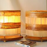 Pair of vintage exotic lamps