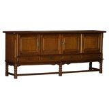 Danish enfilade from the mid-modern century in dark stained oak, 1960s.