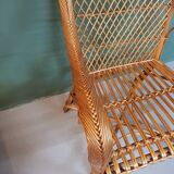 Old  Dutch Braided Wicker/Rattan Armchair.