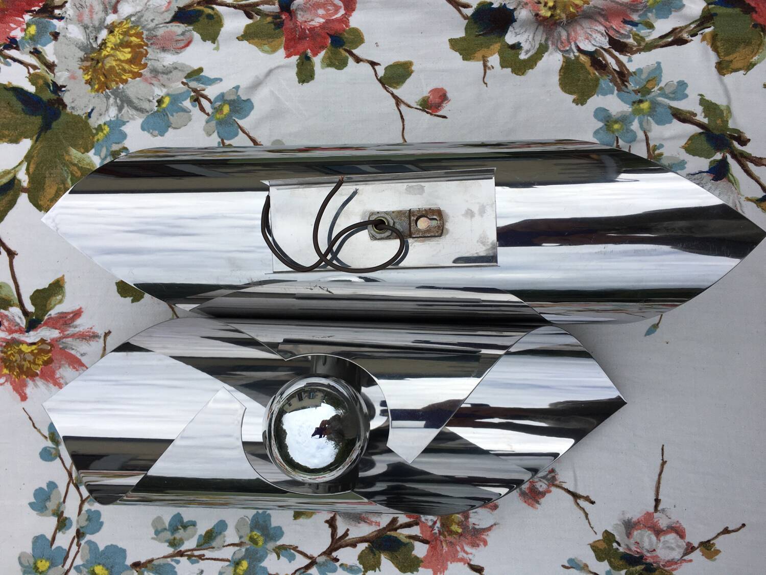 70s space age wall lights